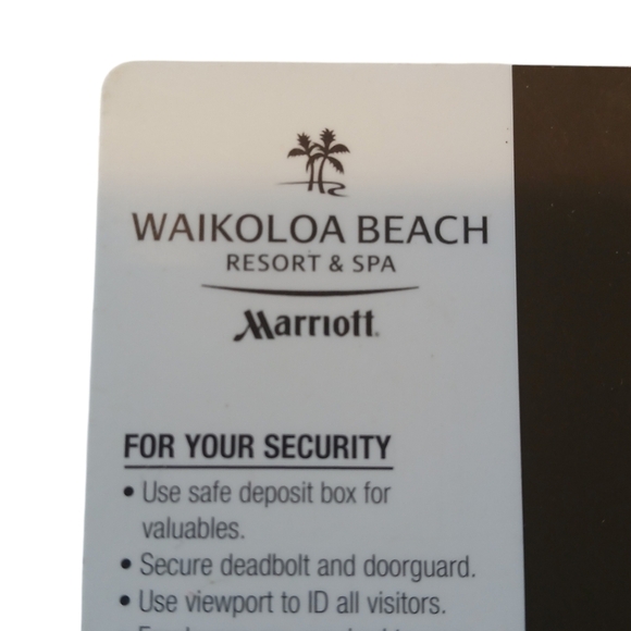 Hertz/Marriott Explore Hawaii Guide Waikoloa Beach Resort & Spa Room Key Card - Picture 8 of 12